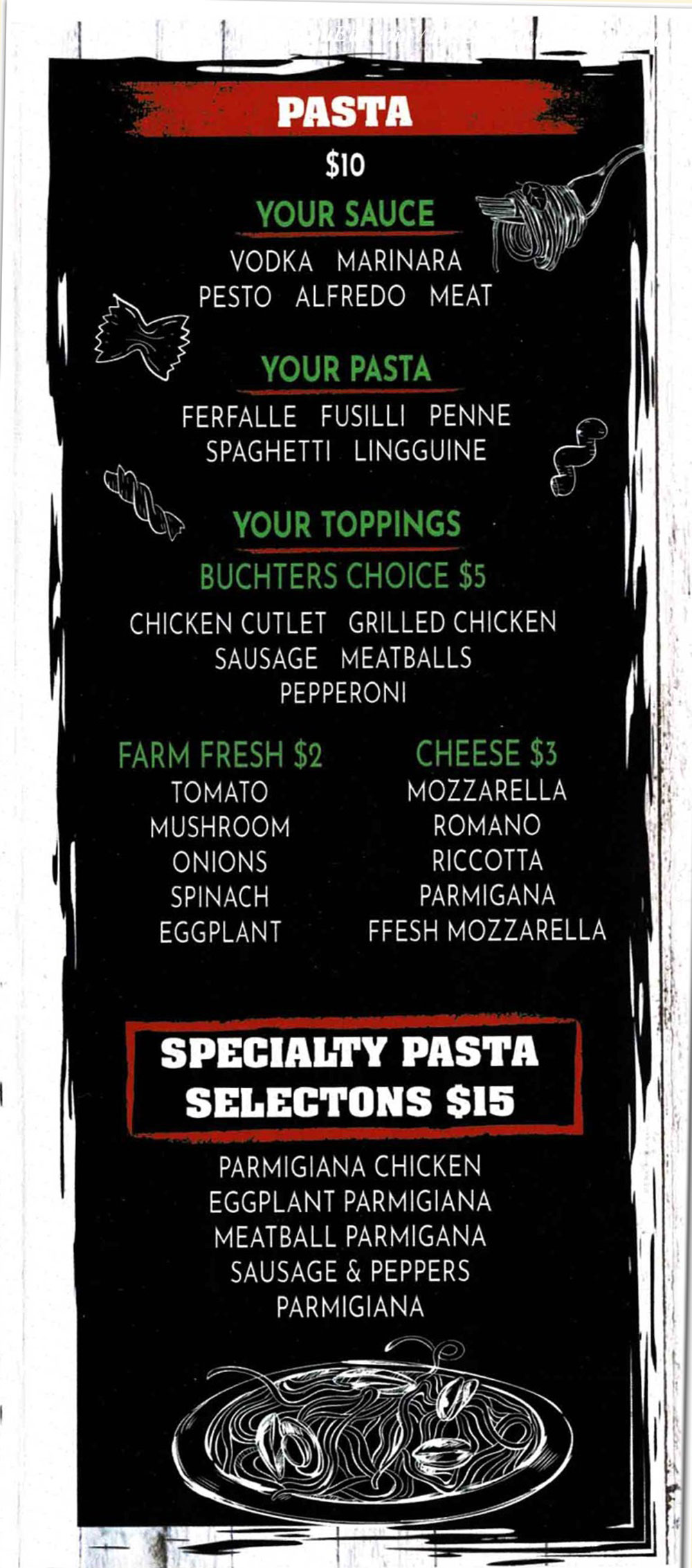 Giuliana Pizzeria Menu